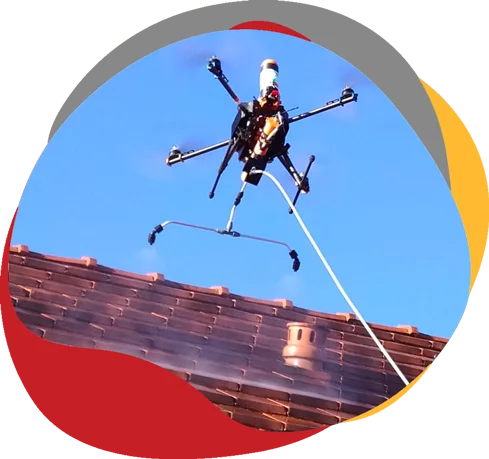 Drone professionnel en intervention