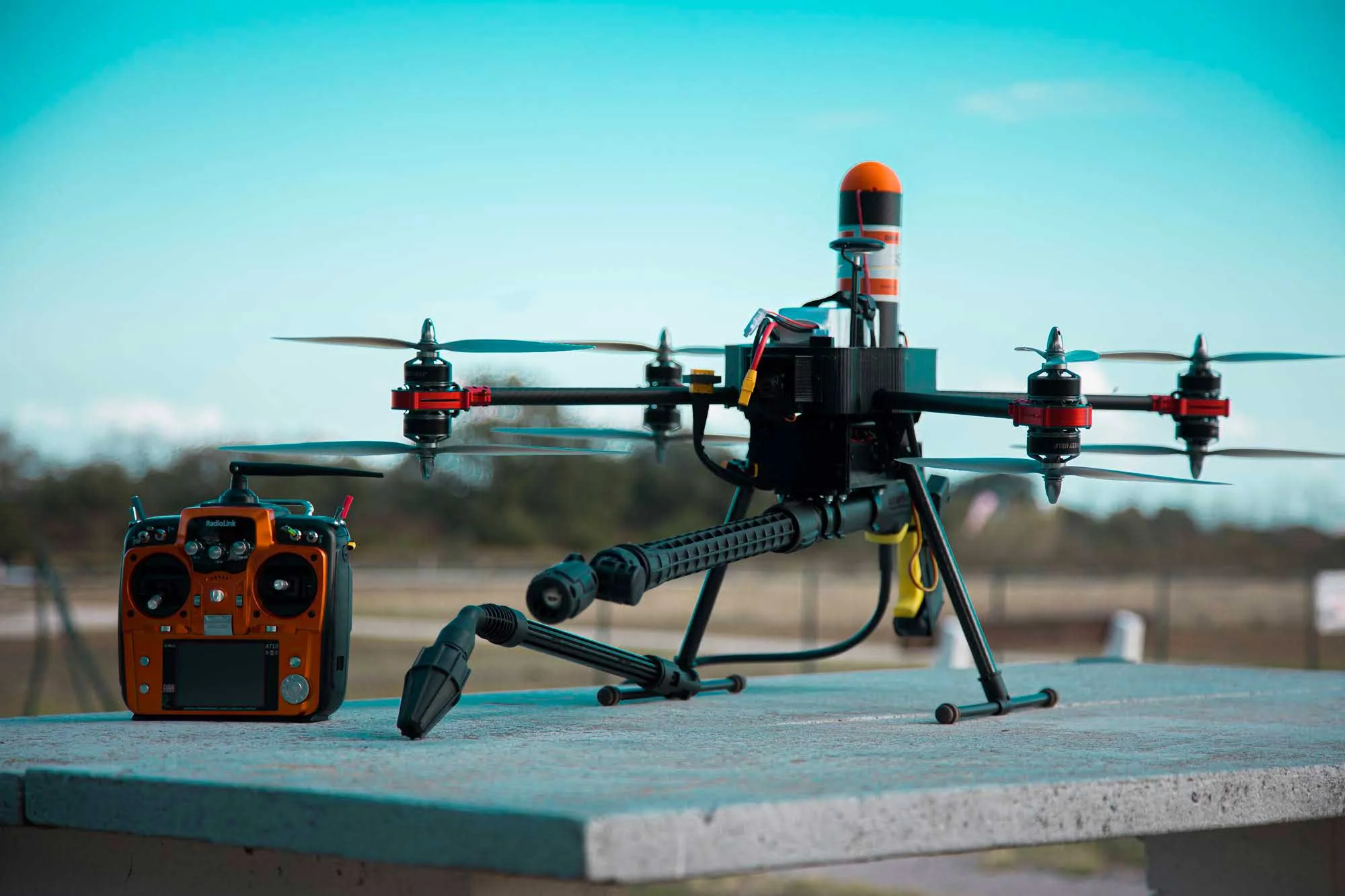 Drone professionnel en intervention
